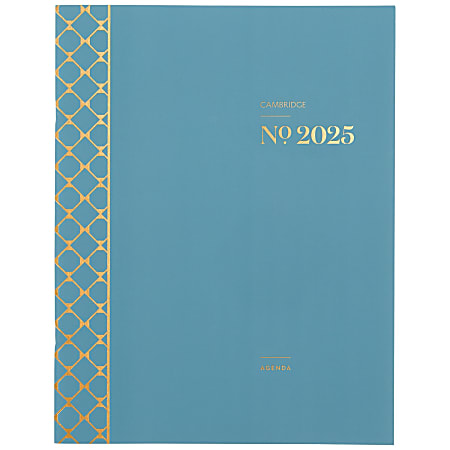 2025 Cambridge® WorkStyle® Monthly Planner, 8-1/2" x 11", Seaside Blue, January To December