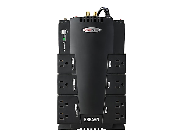 CyberPower® CP685AVR Uninterruptible Power Supply, 8 Outlets, 685VA/390 Watt