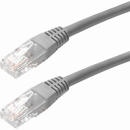 4XEM 35FT Cat5e Molded RJ45 UTP Network Patch Cable (Gray) - 35 ft Category 5e Network Cable for Network Device, Notebook - First End: 1 x RJ-45 Network - Male - Second End: 1 x RJ-45 Network - Male - 1 Gbit/s - Patch Cable - CMG - 26 AWG - Gray - 1