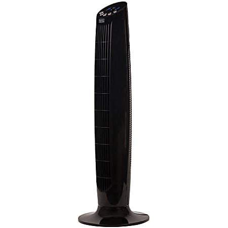 Black+Decker 36 In. Digital Tower Fan With Remote - 3 Speed - Oscillating, Timer-off Function - 35.9" Height x 11.8" Width x 11.8" Depth