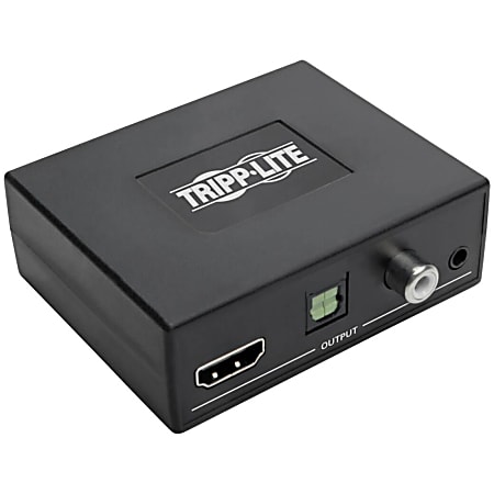 Tripp Lite 4K HDMI Audio Extractor with TOSLINK, RCA and 3.5 mm Stereo Output, 7.1 Channel, HDCP 2.2, 4K @ 60 Hz, HDR - Functions: Audio Extraction, Audio De-embedding - 3840 x 2160 - USB - Audio Line Out