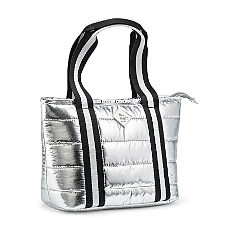 Fit & Fresh Harper Lunch Bag, 7-1/2"H x 9-3/4"W x 5”D, Silver