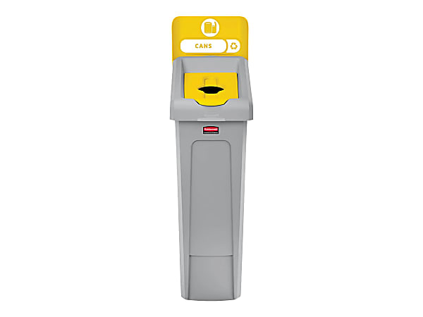 Rubbermaid Commercial Slim Jim Recycling Station 1-Stream Bottles/Cans, 23 Gal - 23 gal Capacity -  - 2185052