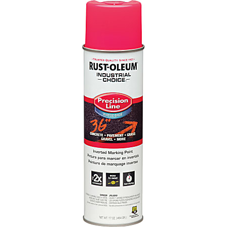 Rust-Oleum M1800 Precision Line Marking Spray Paint, 17 Oz, Fluorescent Pink
