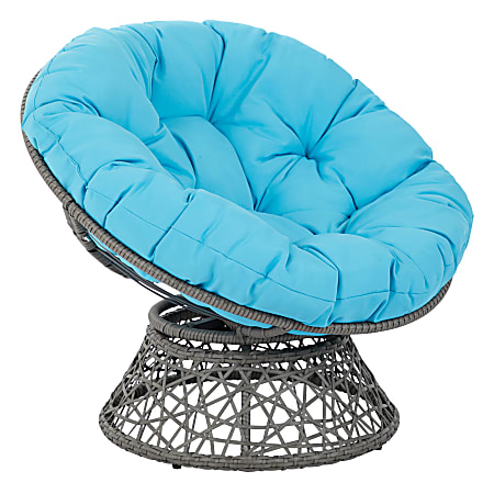 Office Star™ Papasan Chairs, Blue/Gray