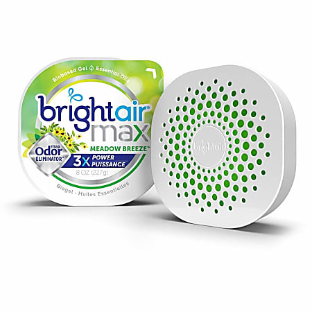 Bright Air Max Scented Gel Odor Eliminator - Gel - 8 oz - Meadow Breeze - 6 / Carton - Odor Neutralizer, Phthalate-free, Paraben-free, BHT Free, Bio-based, Formaldehyde-free, NPE-free