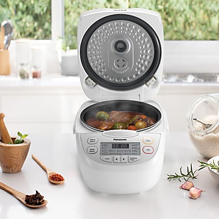 Panasonic SR-DF101 5-Cup Rice Cooker, White/ Silver