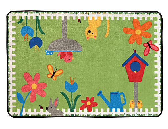 Carpets for Kids® KID$Value Rugs™ Garden Time Rug, 3' x 4 1/2' , Green