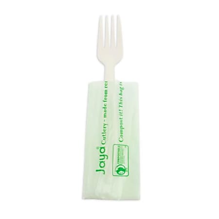 Stalk Market Compostable Cutlery Forks, Pearlescent White, Pack Of 750