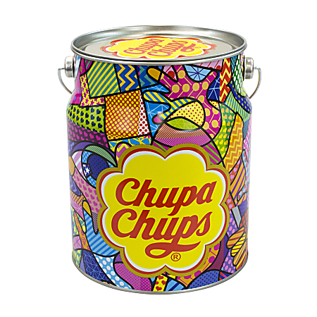 Chupa Chups Forever Fun Nostalgia Lollipops Tin, 80 Lollipops Per Tin
