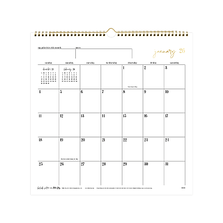 2026 Blue Sky Belinda Selene Monthly Wall Calendar, 12” x 12”, Elevated, January To December, 155730