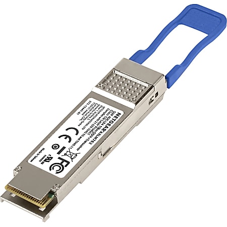 Netgear 40GBASE-LR4 SMF Duplex LC QSFP+ Transceiver (AXLM762) - For Data Networking, Optical Network - 1 x LC Duplex 40GBase-LR4 Network - Optical Fiber - 9/125 µm - Single-mode - 40 Gigabit Ethernet - 40GBase-LR4