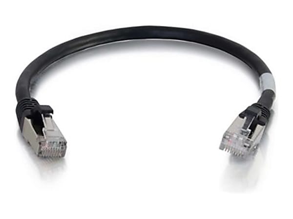 C2G 3ft Cat6 Ethernet Cable - Snagless Shielded (STP) - Black - Category 6 for Network Device - RJ-45 Male - RJ-45 Male - Shielded - 3ft - Black