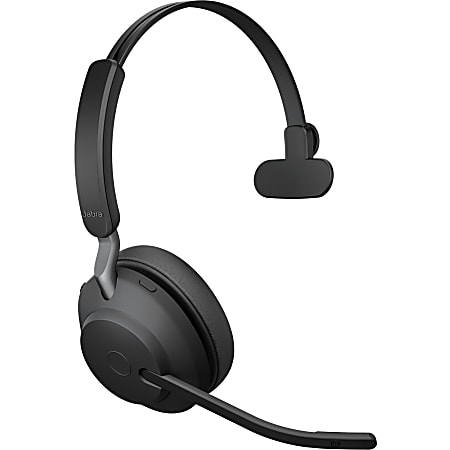 Jabra Evolve2 65 Headset - Mono - USB Type C - Wireless - Bluetooth - 98.4 ft - 20 Hz - 20 kHz - Over-the-head - Monaural - Supra-aural - Black