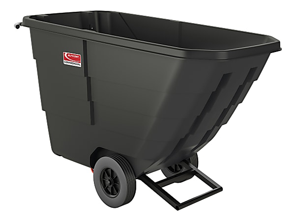 Suncast Commercial Tilt Truck, Light Duty, 0.5 Cu Yd., 34-7/8"H x 27-3/4"W x 59-1/8"D, Black