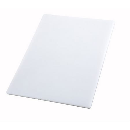 Winco Polyethylene Cutting Board, 1/2"H x 24"W x 18"D, White