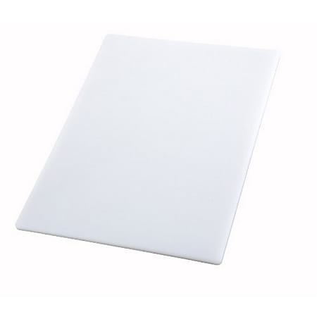 Winco Polyethylene Cutting Board, 1/2"H x 24"W x 18"D, White