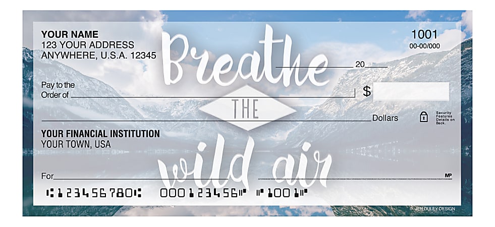 Custom Personal Wallet Checks, 6" x 2-3/4", Duplicates, Adventures, Box Of 150 Checks