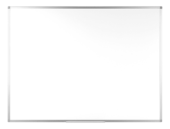Bi-silque Ayda Porcelain Magnetic Dry-Erase Board, 24" x 36", White, Aluminum Frame
