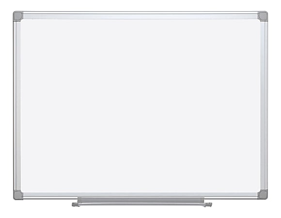 Bi Office® Earth It Magnetic Dry-Erase Whiteboard, 36" x 48", Aluminum Frame With Silver Finish