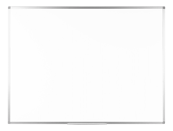 Bi silque Ayda Magnetic Dry-Erase Whiteboard, 48" x 36", Aluminum Frame With Silver Finish