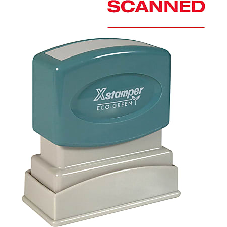 Xstamper® SCANNED Pre-inked Stamp, 62% Recycled, 100000 Impressions, Red