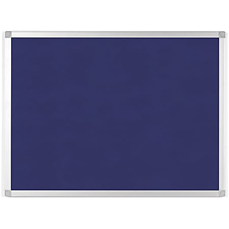 Bi silque Ayda Bulletin Board 36 x 48 Aluminum Frame With BlueSilver ...
