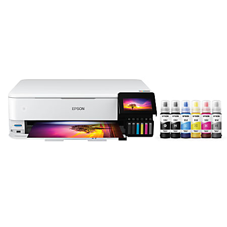 Epson® EcoTank® Photo ET-8550 SuperTank® Wireless Inkjet All-In-One Color Printer