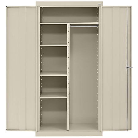Sandusky Classic Series Medium-Duty Assembled Combination Storage Cabinet, 72"H x 36"W x 24"D, Putty