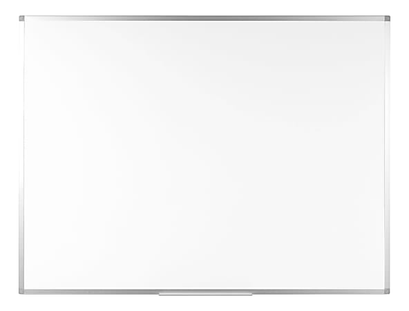 Bi silque Ayda Non-Magnetic Dry-Erase Whiteboard, 18" x 24", Aluminum Frame With Silver Finish