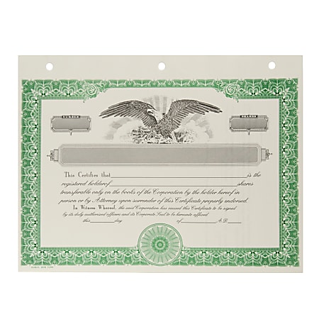 Stock Certificate Template 