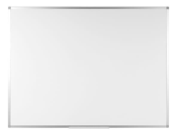 Bi silque Ayda Magnetic Dry-Erase Steel Whiteboard, 18" x 24", Aluminum Frame With Silver Finish