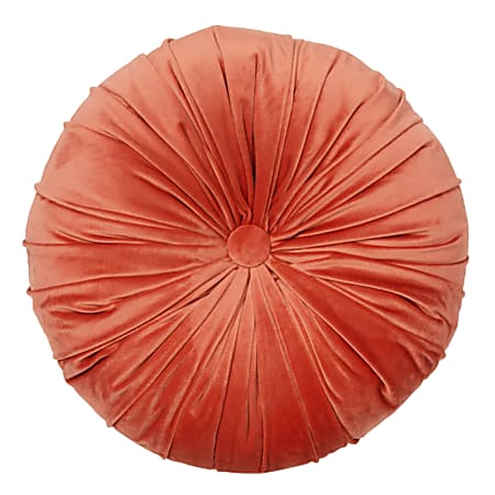 Dormify Bridgette Velvet Round Pillow, Terracotta
