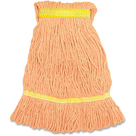 Genuine Joe Narrow Band Small Mophead - Small - Rayon, Cotton, Cotton - 1 Each