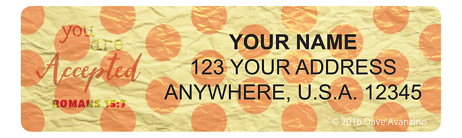 Custom Address Labels, 2-1/2" x 3/4", You Are, Pack Of 144 Labels