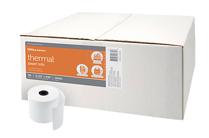Office Depot® Brand Thermal Paper Rolls, 3-1/8" x