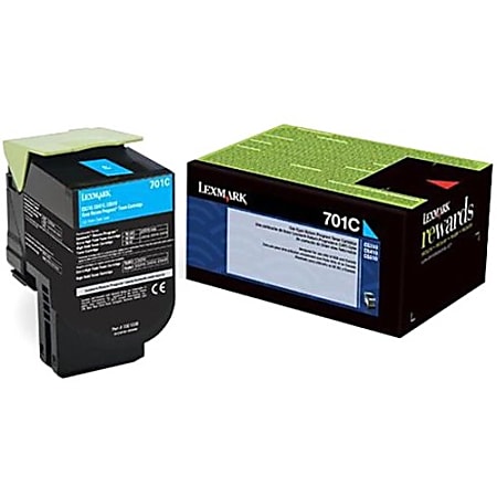 Lexmark 70X Cyan Toner Cartridge For, 70C00Cg