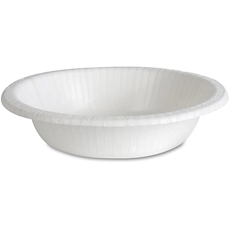 Dixie Basic® 12 oz Lightweight Disposable Paper Bowls by GP Pro - Microwave Safe - White - Paper Body - 125 / Pack