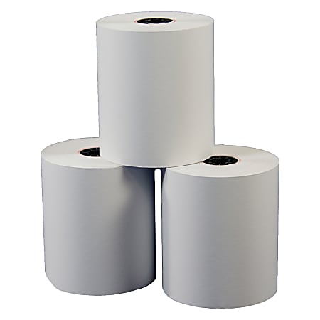 Single-Ply Thermal Paper Rolls Without BPA, 3 1/8" x 230', White, Pack Of 10 Rolls