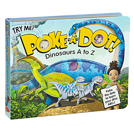 Melissa & Doug Poke-A-Dot Interactive Board Book, Dinosaurs: A To Z