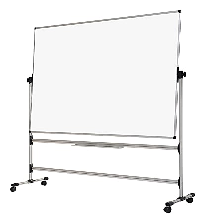 MasterVision® Earth Melamine Non-Magnetic Dry-Erase Whiteboard Revolving Easel, 36" x 71", White