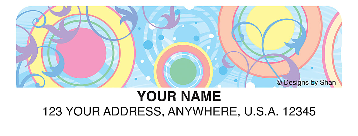 Custom Address Labels, 2-1/2" x 3/4", Designs by Shan™ Disco, Pack Of 120 Labels