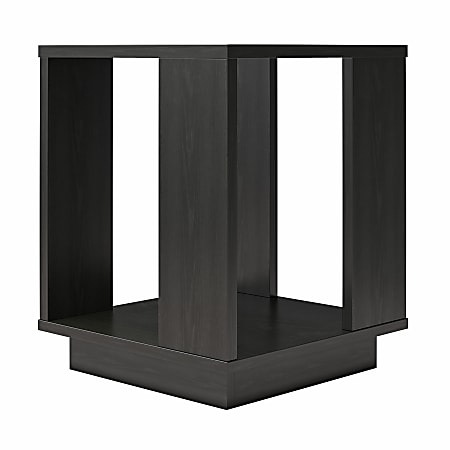 Ameriwood Home Knowle Contemporary Side Table, 19-1/2"H x 15-9/16"W x 15-9/16"D, Black Oak