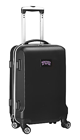 Denco Sports Luggage Rolling Carry-On Hard Case, 20" x 9" x 13 1/2", Black, TCU Horned Frogs