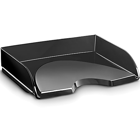 CEP Side Load Letter Tray - 2.6" Height x 13.4" Width10.4" Length - Desktop - Black - Polystyrene - 1 Each
