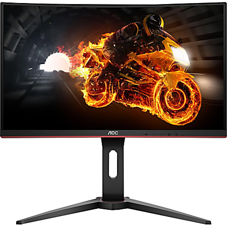 AOC C27G1 27" Full HD Curved Screen WLED LCD Monitor - 16:9 - Black, Red - 27" Class - 1920 x 1080 - 16.7 Million Colors - FreeSync - 250 Nit - 1 ms - HDMI - VGA - DisplayPort