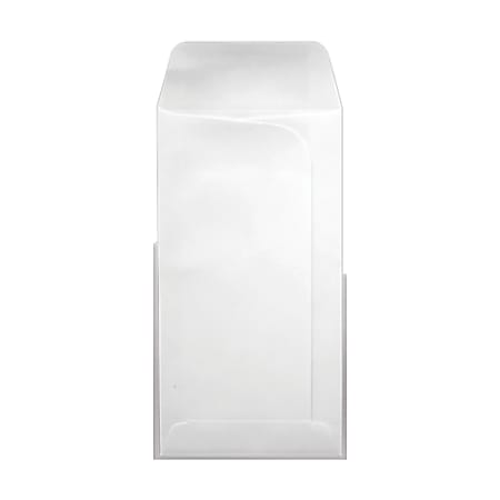 LUX #7 Large Drive-In Banking Envelopes, Gummed Seal, White, Pack Of 50
