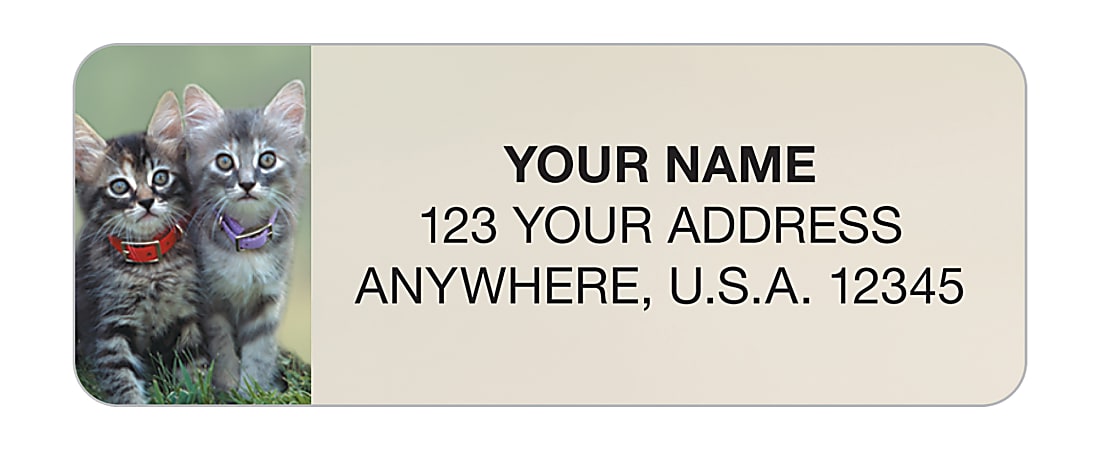 Custom Address Labels Purrfect 144 PK - Office Depot