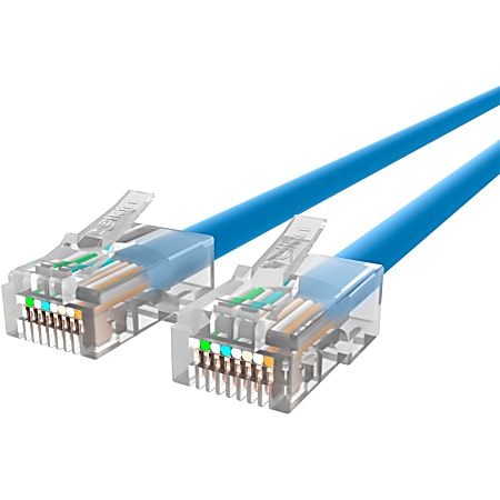 Belkin CAT6 Ethernet Patch Cable, RJ45, M/M A3L980-06-BLU - First End: 1 x RJ-45 Male Network - Second End: 1 x RJ-45 Male Network - 128 MB/s - Patch Cable - Gold Plated Connector - Blue