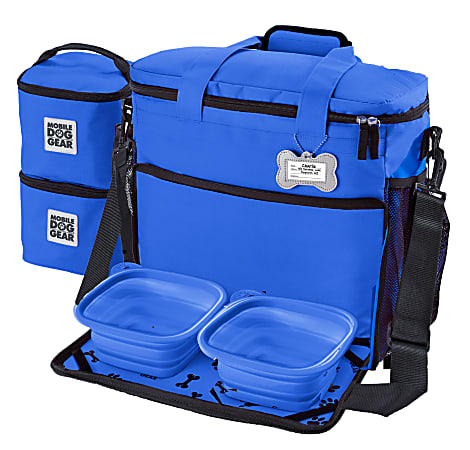 Overland Dog Gear Week Away Bag For Medium/Large Dogs, 14"H x 7"W x 15"D, Royal Blue
